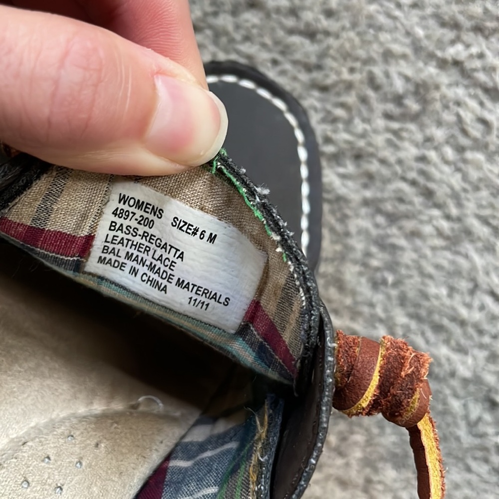 Bass Regatta Leather boat shoes size 6 - Picture 6 of 6